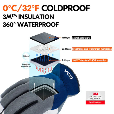 DryTherm Waterproof Safety Work Gloves