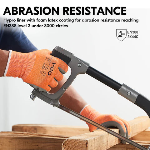CutGuard ANSI Level 3 Cut-Resistant Latex Work Gloves