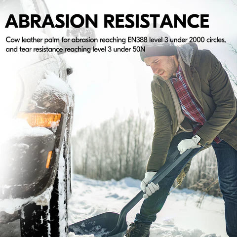 DriverLuxe Lined Cow-Grain Leather Work Gloves