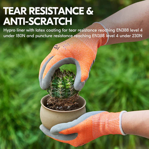 CutGuard ANSI Level 3 Cut-Resistant Latex Work Gloves