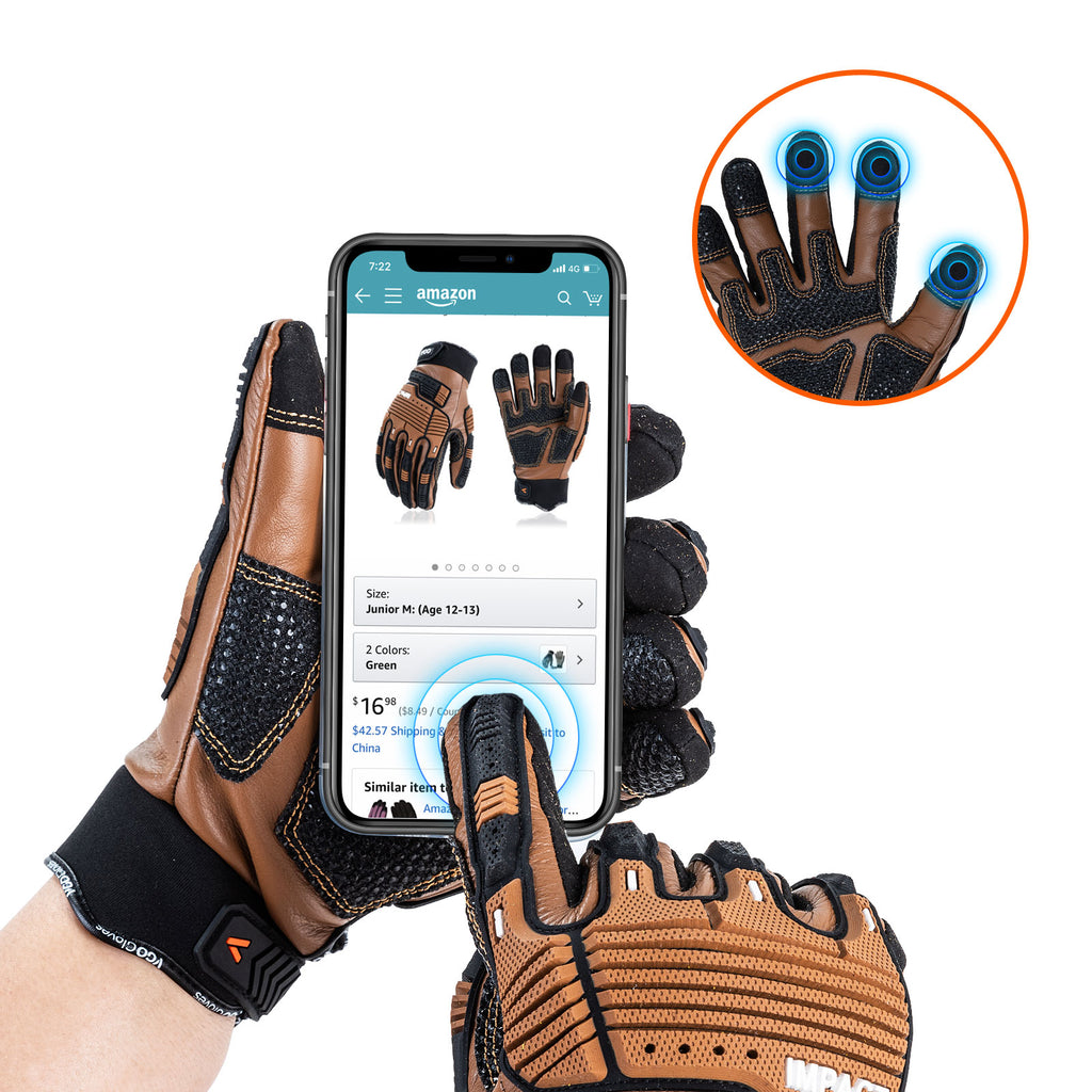ImpactHide Cow Leather Impact Work Gloves
