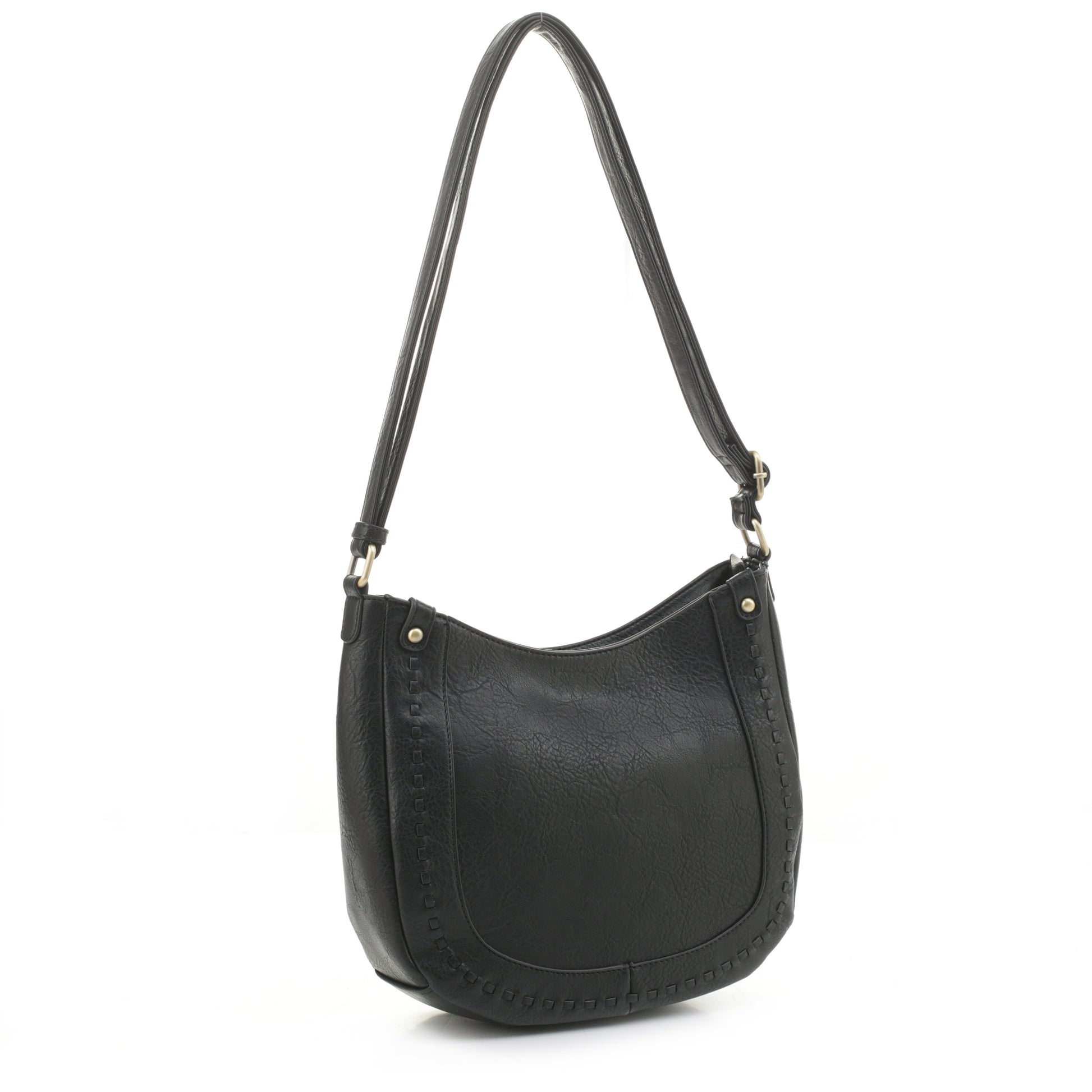 Whipstitch Hobo Shoulder Bag