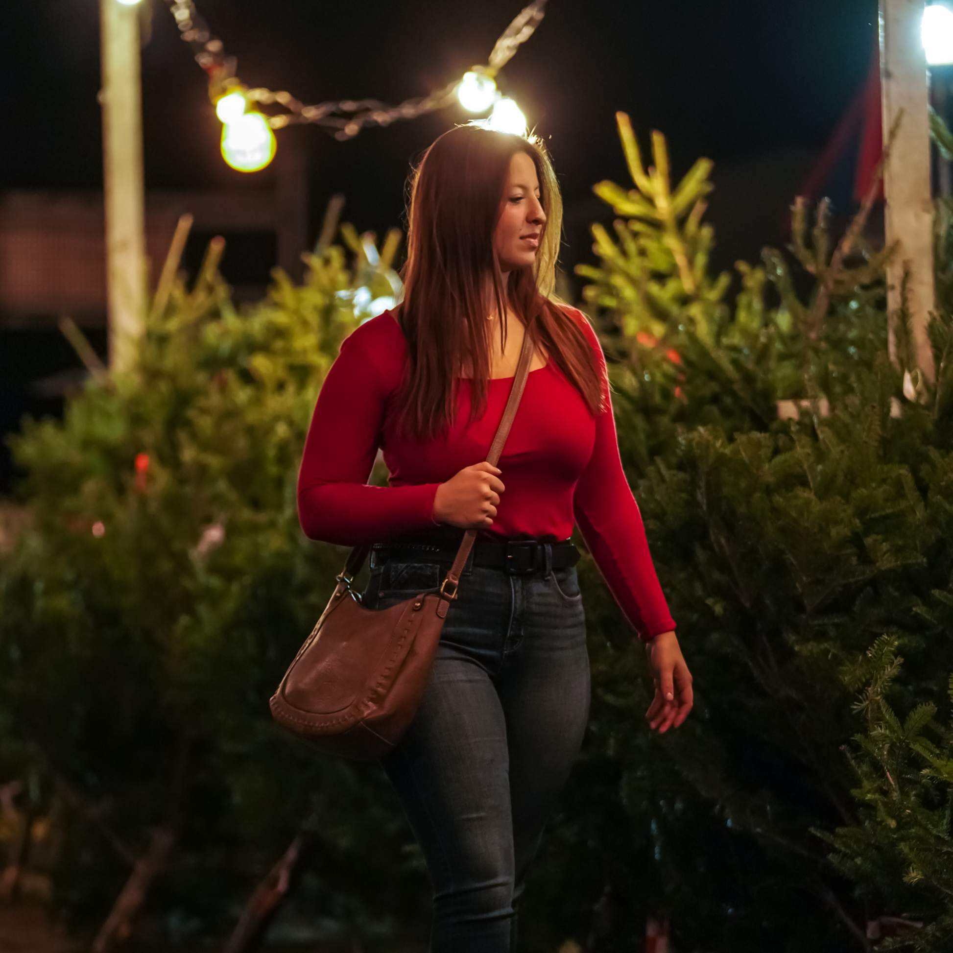 Whipstitch Hobo Shoulder Bag