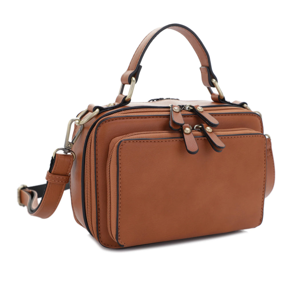 Compact Lockable Crossbody Satchel