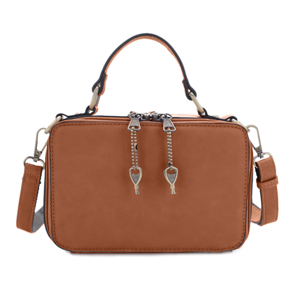 Compact Lockable Crossbody Satchel