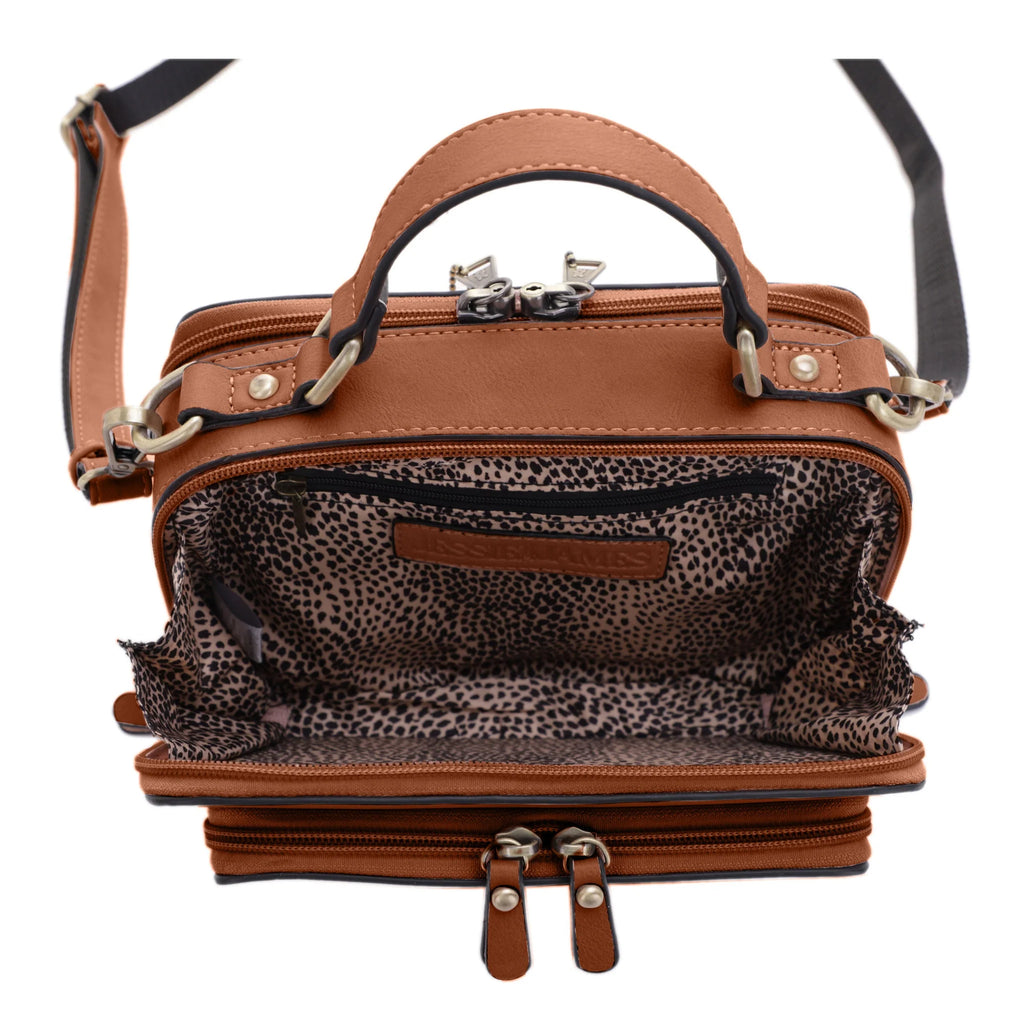 Compact Lockable Crossbody Satchel