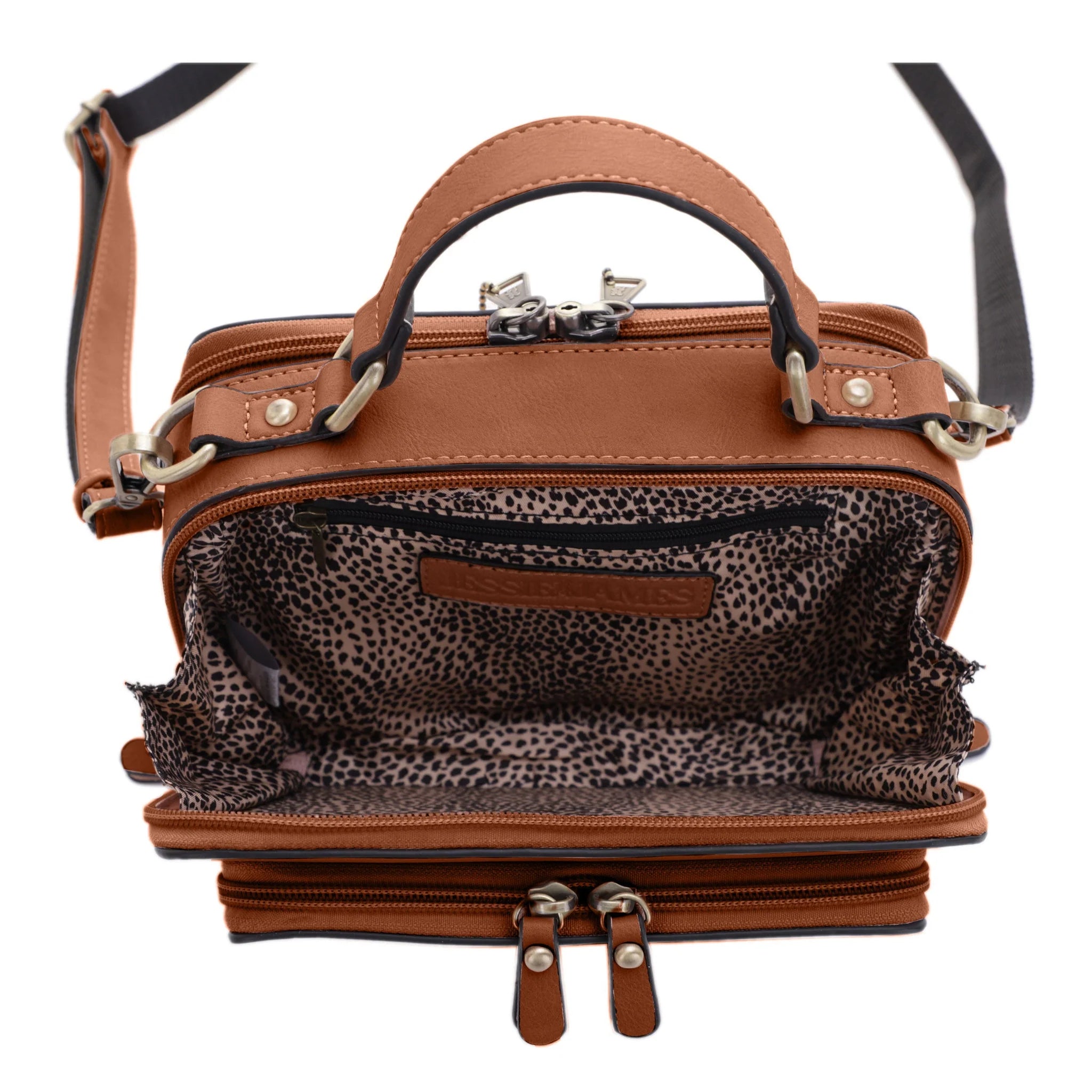 Compact Lockable Crossbody Satchel