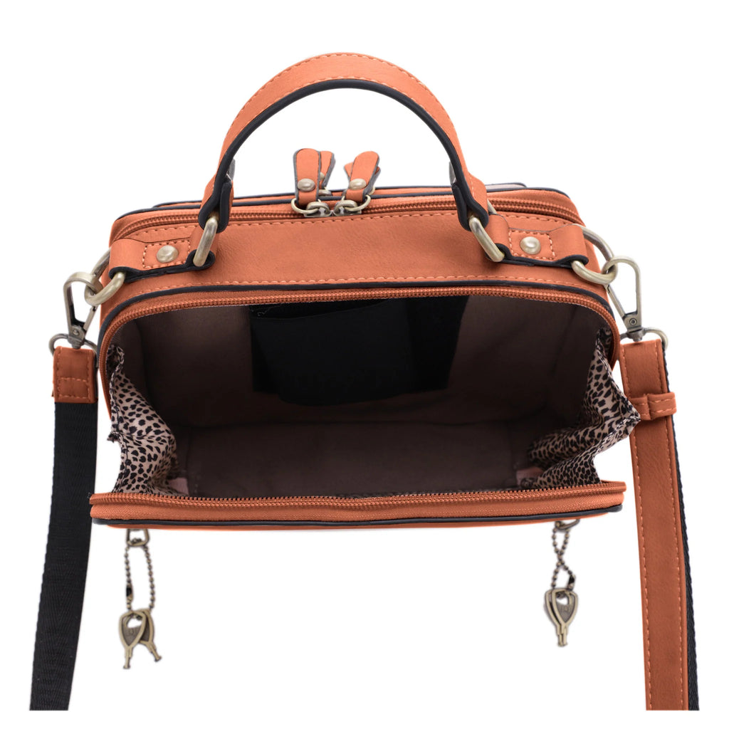 Compact Lockable Crossbody Satchel